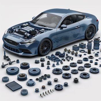 Home blue car white space surreal encounter